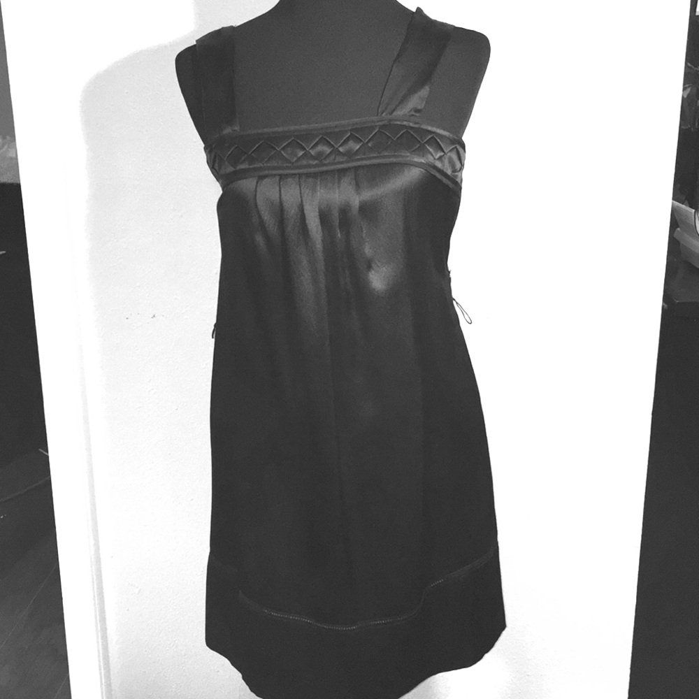 Banana republic silk dress black size 4 petite